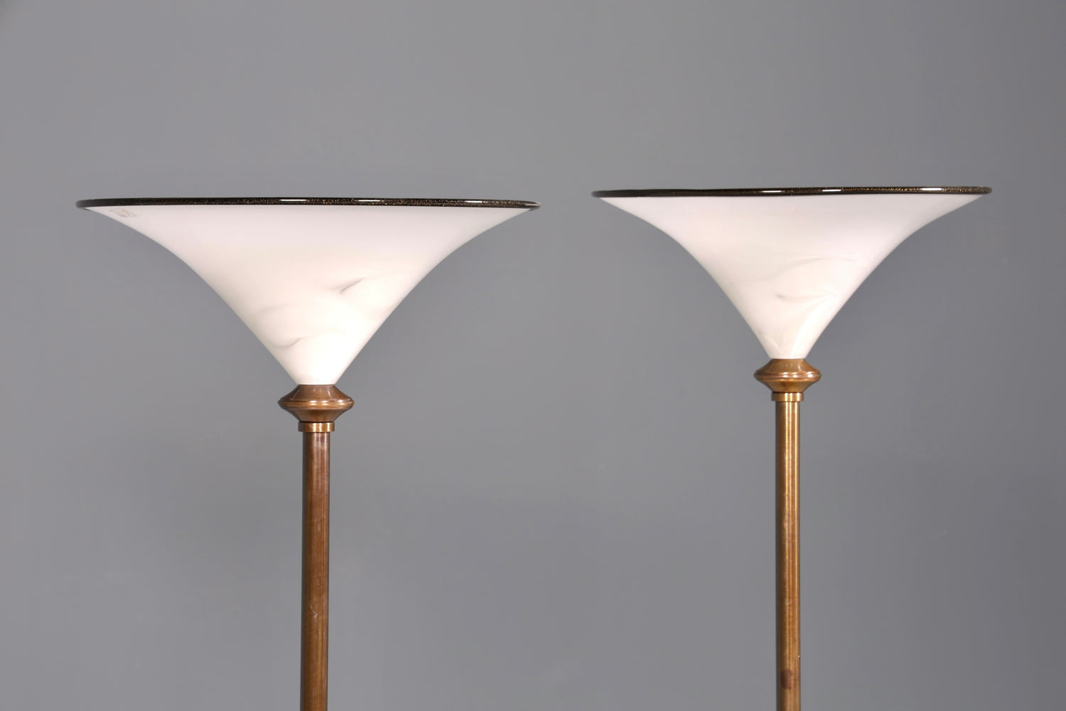 Beautiful Italian floor lamp by Barovier &amp;amp; Toso, Murano glass lampshade, uplighter, floor lamp, 1 of 2