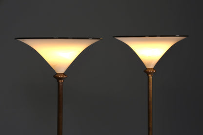 Beautiful Italian floor lamp by Barovier &amp;amp; Toso, Murano glass lampshade, uplighter, floor lamp, 1 of 2