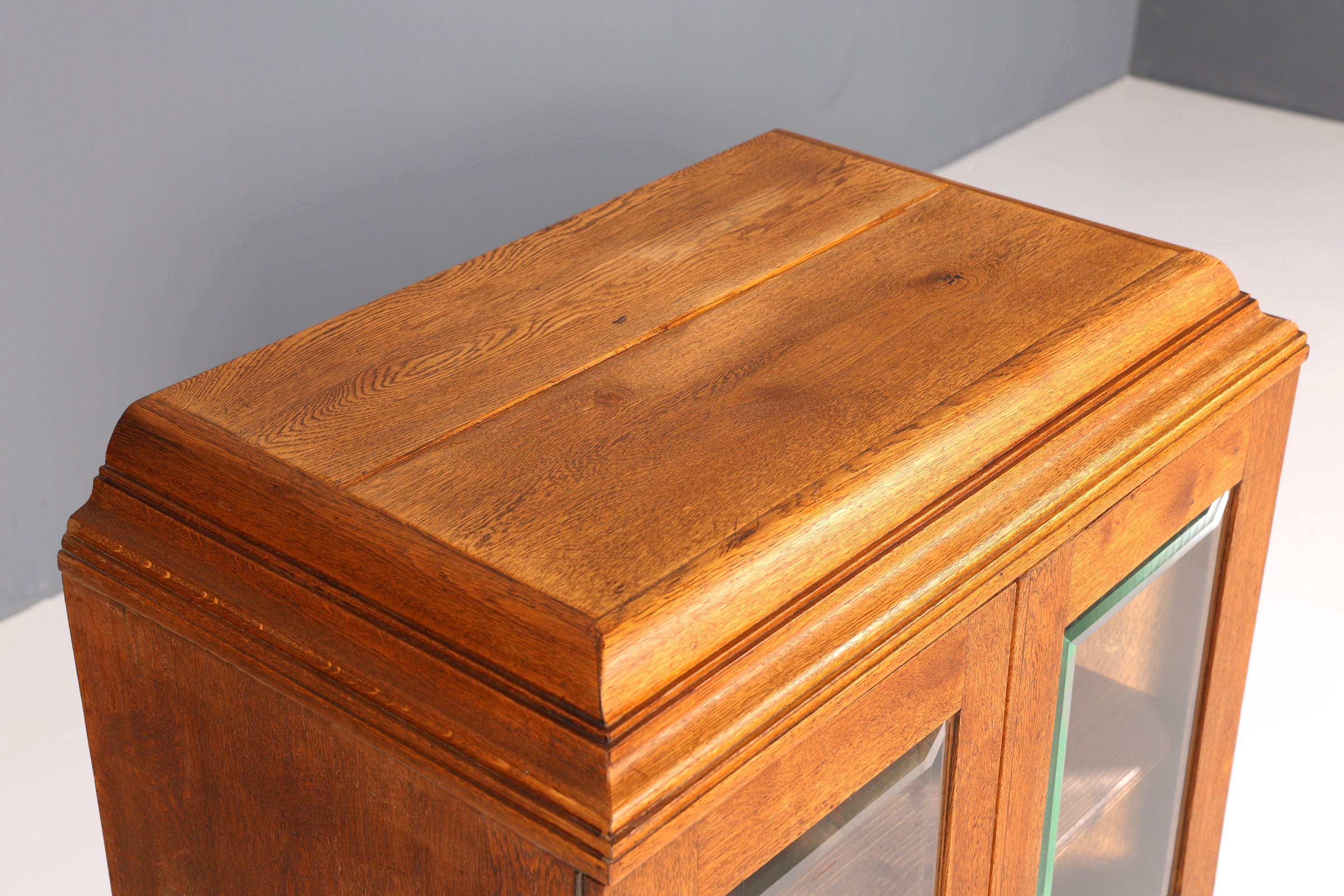 Dreamlike Art Nouveau display cabinet, antique wooden bookcase, oak antique cabinet, sideboard