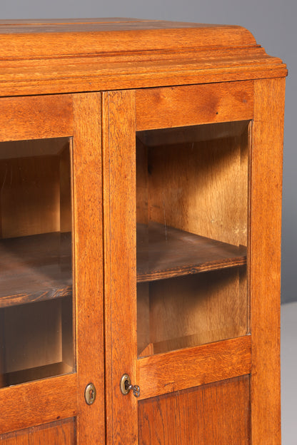 Dreamlike Art Nouveau display cabinet, antique wooden bookcase, oak antique cabinet, sideboard