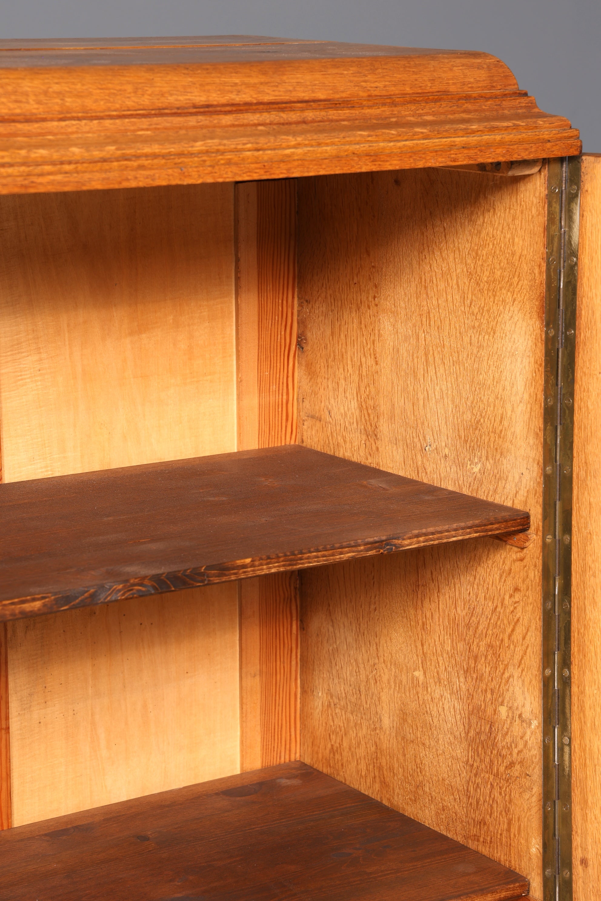 Dreamlike Art Nouveau display cabinet, antique wooden bookcase, oak antique cabinet, sideboard