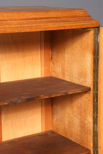 Dreamlike Art Nouveau display cabinet, antique wooden bookcase, oak antique cabinet, sideboard