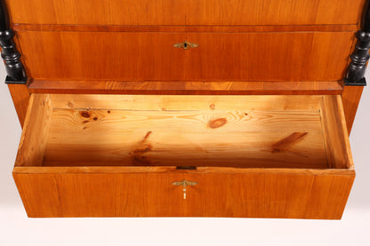 Beautiful Original Biedermeier Secretary around 1860 English Chest of Drawers Antique Office Chest of Drawers