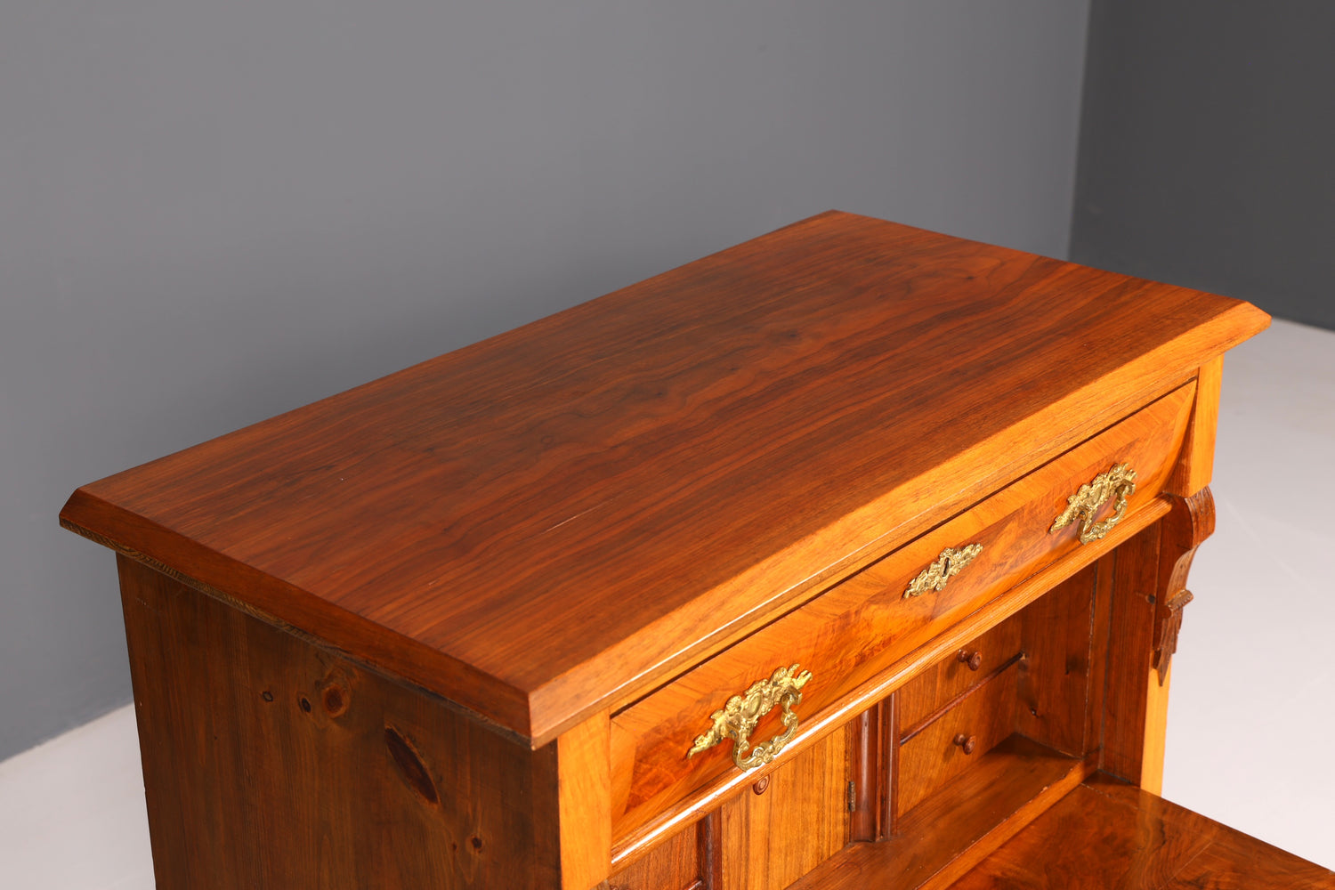 Edler Gründerzeit Sekretär Vertiko Highboard Louis Philippe Kommode Antik um 1880 Schreibsekretär
