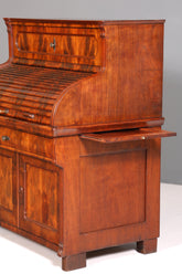 Beeindruckender Louis Philippe Sekretär Antik Rollladen Sekretär Nussbaum Schreibtisch Aufsatzsekretär