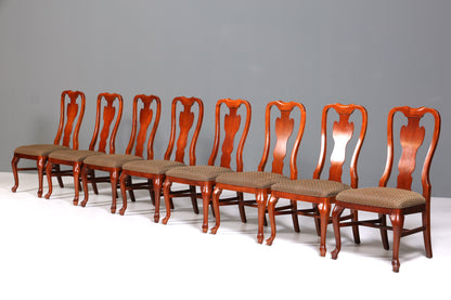 8x Edle Drexel Heritage Stühle Amerikanisch USA Chippendale Stil Stuhlset Küchenstuhl Set Esszimmer Stühle
