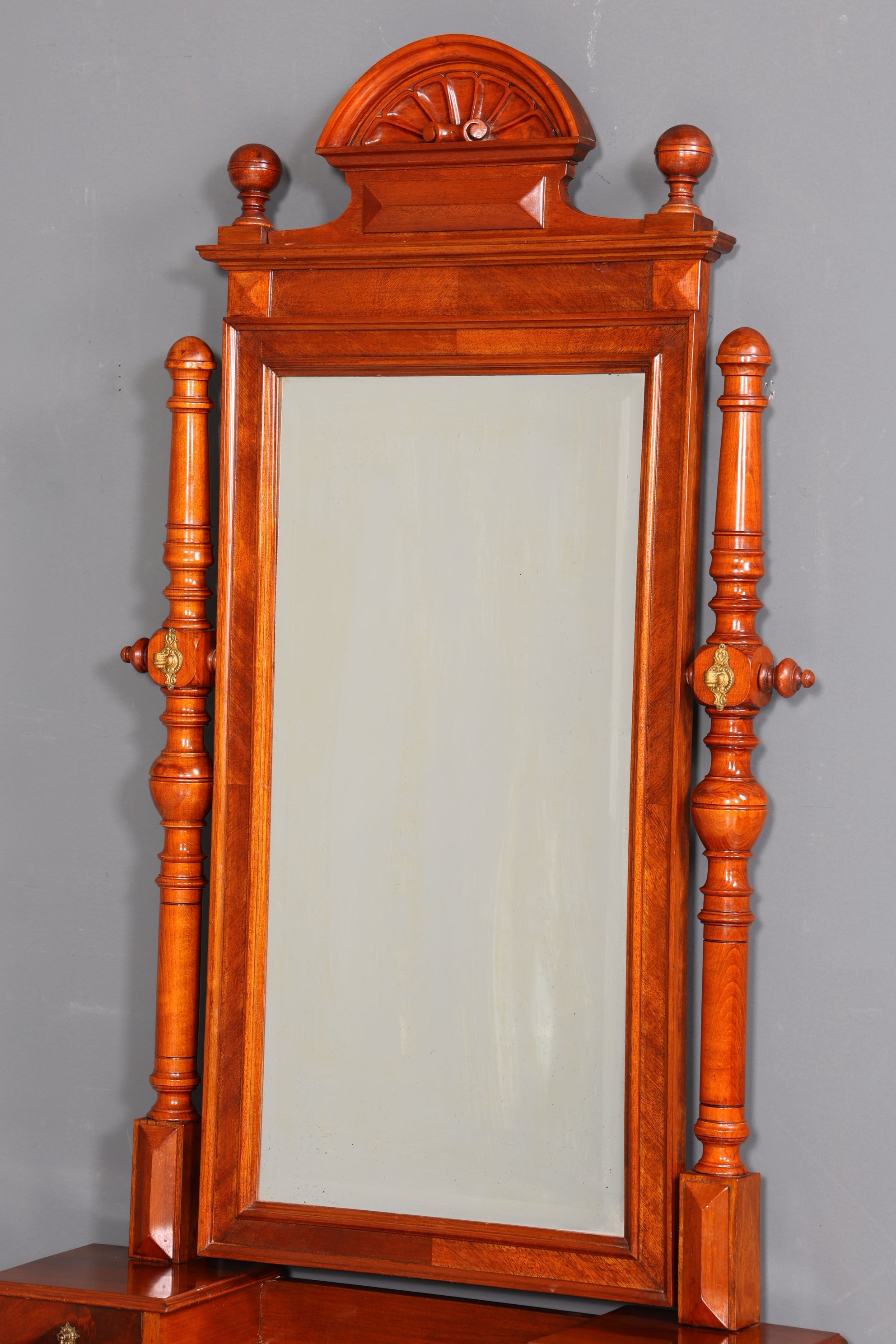 Edle Louis Philippe Kommode mit Spiegelaufsatz Gründerzeit Frisierkommode Holz Schrank Antik Flurschrank um 1880