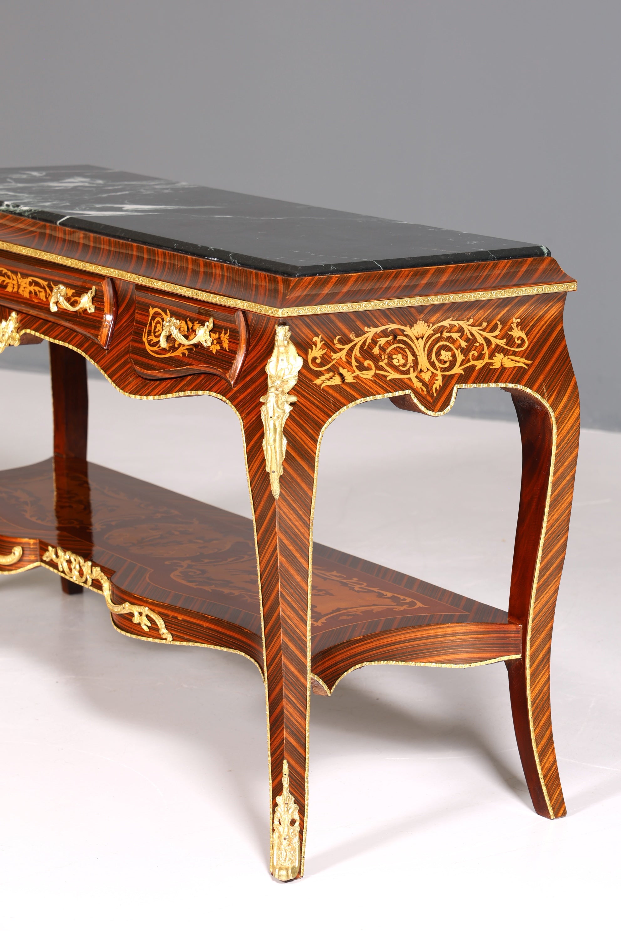 Wunderschöner Barock Stil Konsolen Tisch Marmor Antik Stil Intarsien Konsole