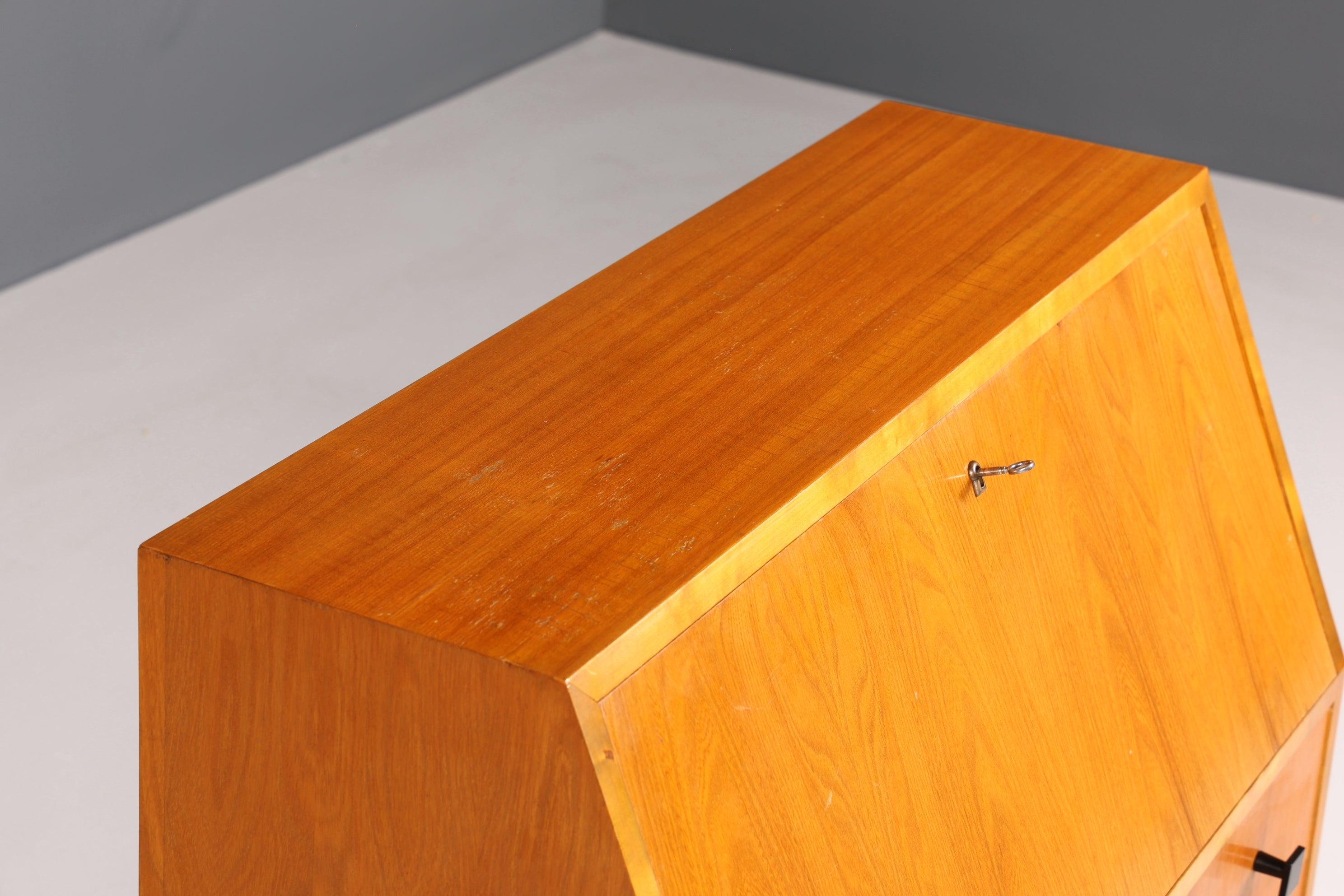 Stilvoller Mid Century Sekretär Danish Design Vintage Büro Schrank Retro Kommode 60s