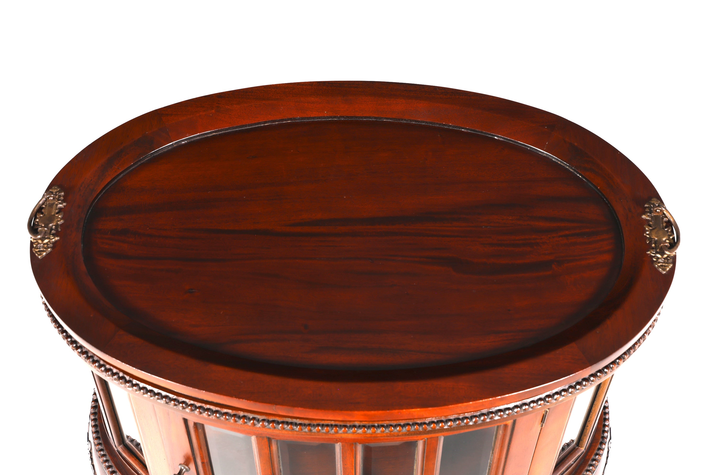 Beautiful, delicate Chippendale bar cabinet, real wood tea cabinet in Art Nouveau style, display cabinet