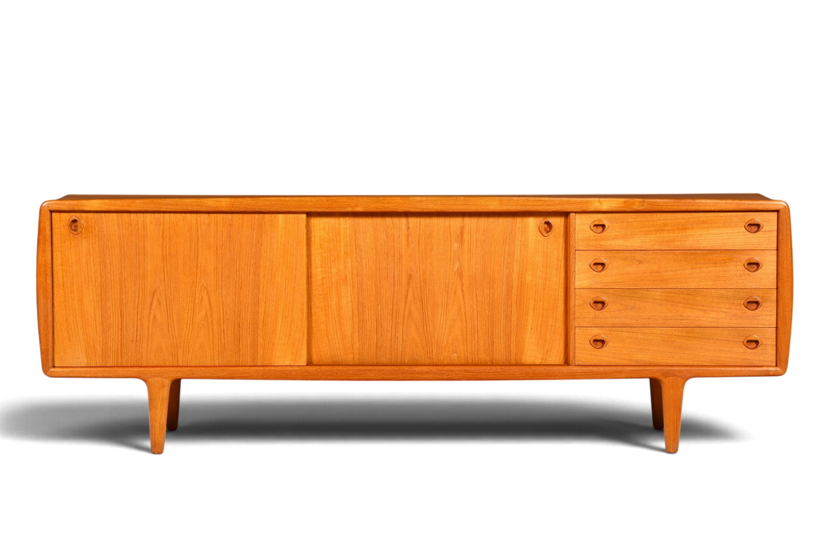 Beeindruckendes Original H.P. Hansen XXL Sideboard Teak Holz TV Kommode Vintage Schrank