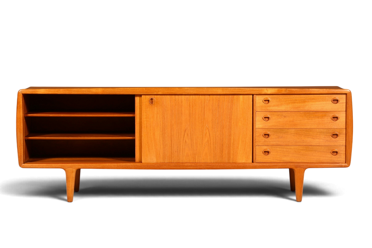 Beeindruckendes Original H.P. Hansen XXL Sideboard Teak Holz TV Kommode Vintage Schrank