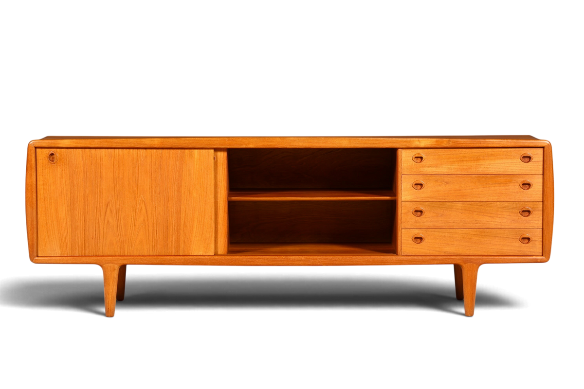 Beeindruckendes Original H.P. Hansen XXL Sideboard Teak Holz TV Kommode Vintage Schrank