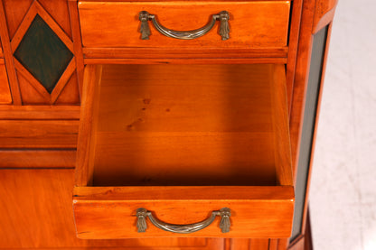 Edle Kommode im Biedermeier Stil Englischer Stil Eibe Echt Holz Sideboard Antik