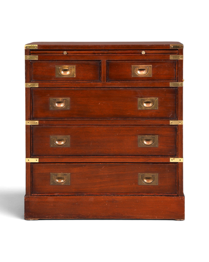 Hauptstadt Möblerei maritime Military Chest Kommode aus massivem Holz mit Messingbeschlägen im englischen Stil
