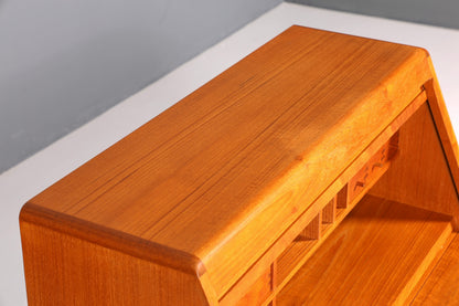 Elegant original Dyrlund secretary desk, mid-century design, teak wood chest of drawers, writing desk