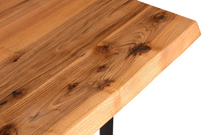 Edler Nussbaum Tisch 260cm-97cm Esszimmer Tisch Baumkanten Platte massiv Holz Küchentisch