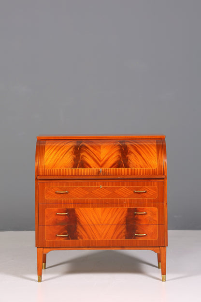 F224 Finish cm Wunderschöner Mid Century Rollladen Sekretär echt Holz Büro Schrank Vintage Schreibkommode