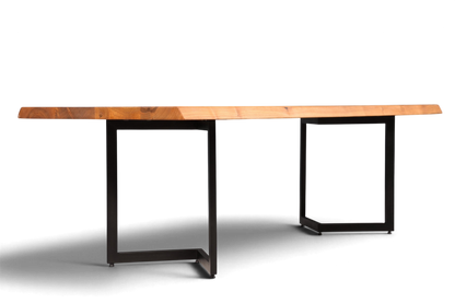 Edler Nussbaum Tisch 260cm-97cm Esszimmer Tisch Baumkanten Platte massiv Holz Küchentisch