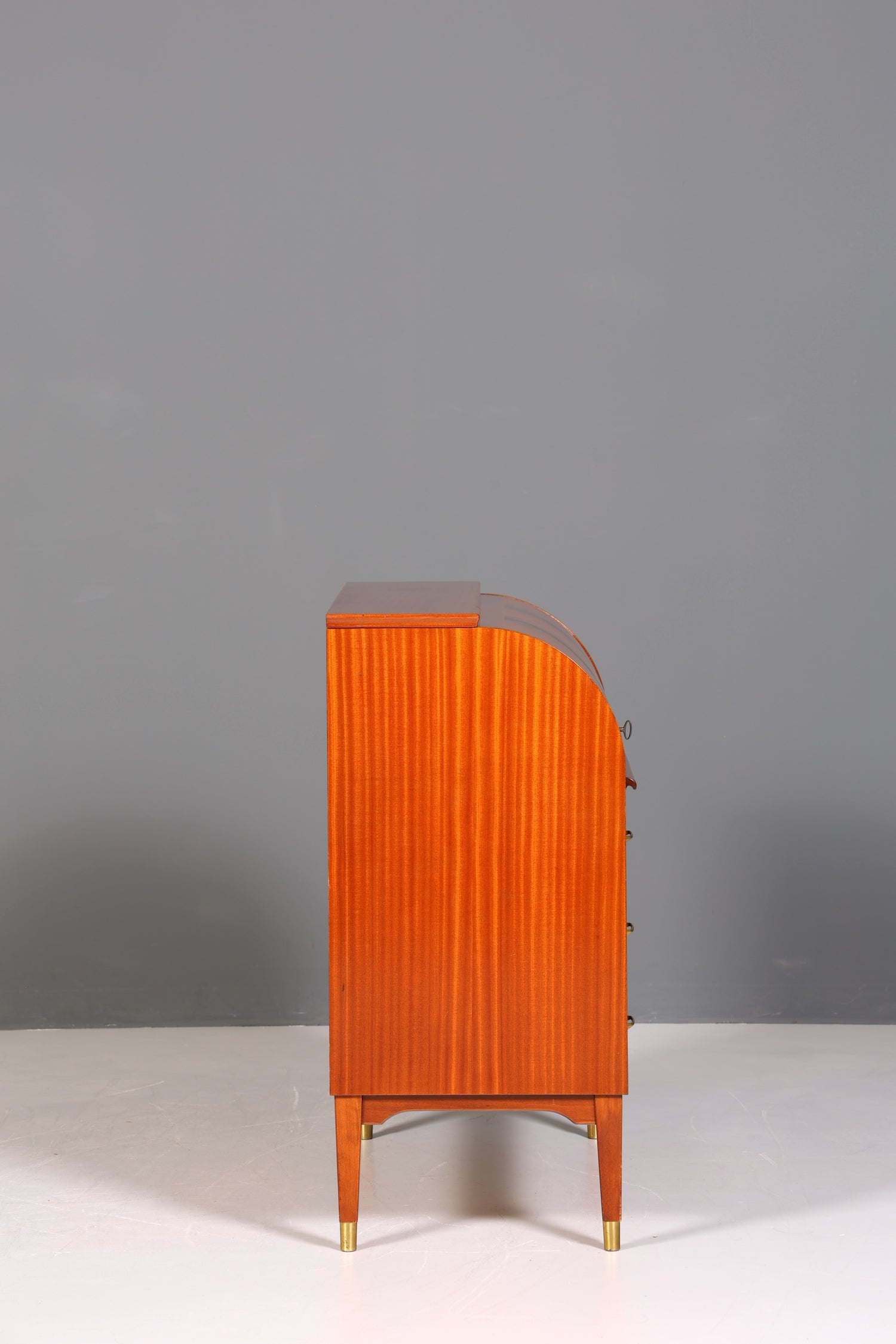 F224 Finish cm Wunderschöner Mid Century Rollladen Sekretär echt Holz Büro Schrank Vintage Schreibkommode