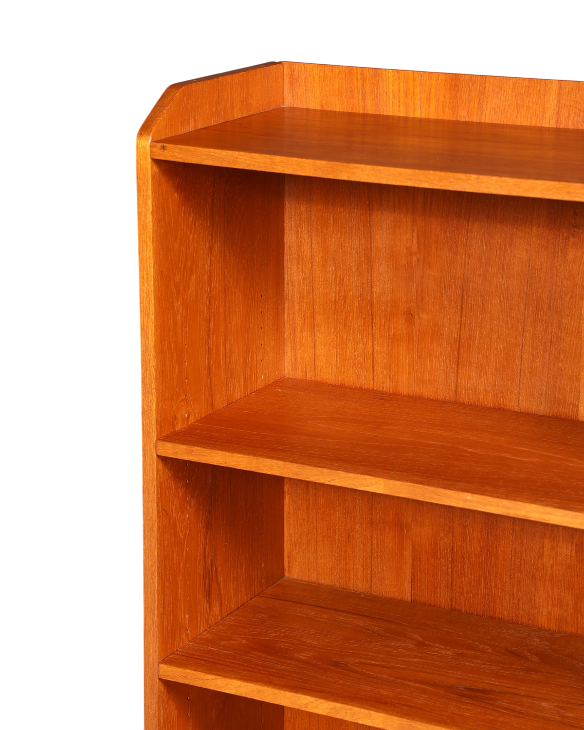Hauptstadt Möblerei Mid Century Bücherregal aus massivem Holz mit schöner Maserung und höhenverstellbaren Einlegeböden
