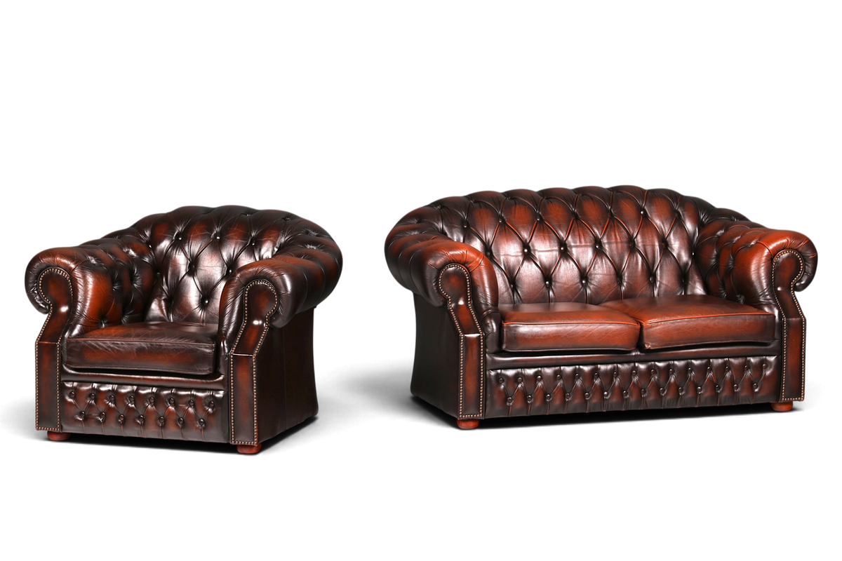 Wunderschönes Original Chesterfield Centurion 2-Sitzer Couch Englisches echt Leder Sofa UK