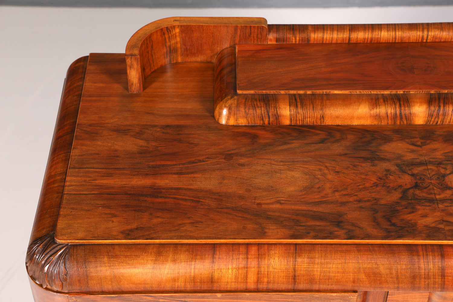 Beautiful original Art Deco cabinet, walnut sideboard, solid wood, antique dresser