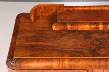 Beautiful original Art Deco cabinet, walnut sideboard, solid wood, antique dresser