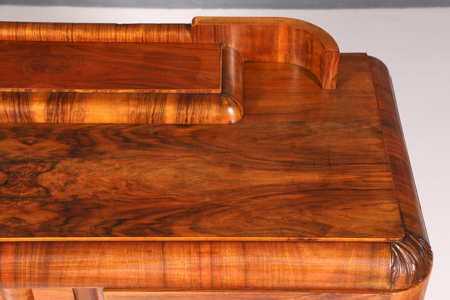 Beautiful original Art Deco cabinet, walnut sideboard, solid wood, antique dresser