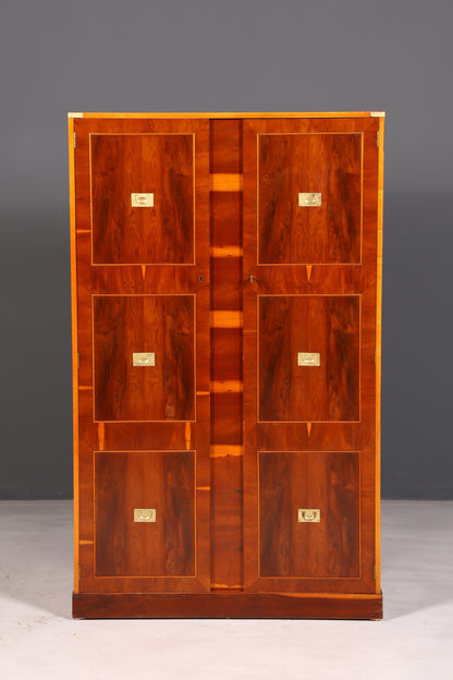 Wunderschöner Maritimer Schrank Military Chest Kleiderschrank Eibe Vertiko Antik Kolonial Dielenschrank