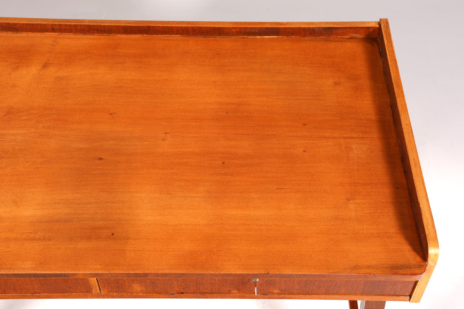 Beautiful mid-century teak wood desk, Danish design office table, 1960s style.