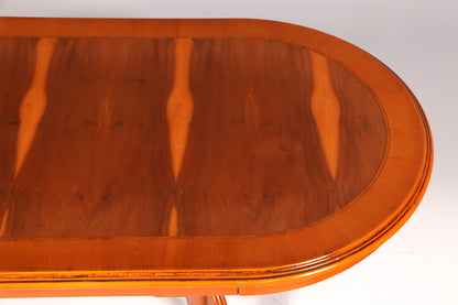 Dreamy English coffee table, antique style yew, Regency style side table