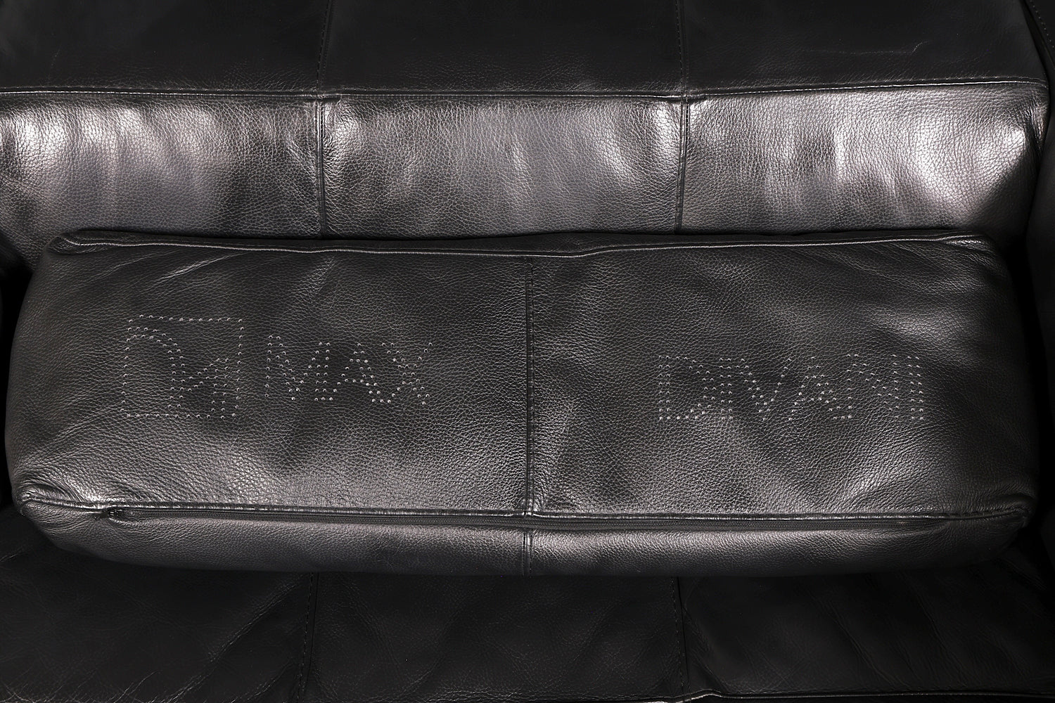 Edles MaxDivani Echtleder Sofa 3-Sitzer Designer Couch Italienisch Ledersofa Schwarz