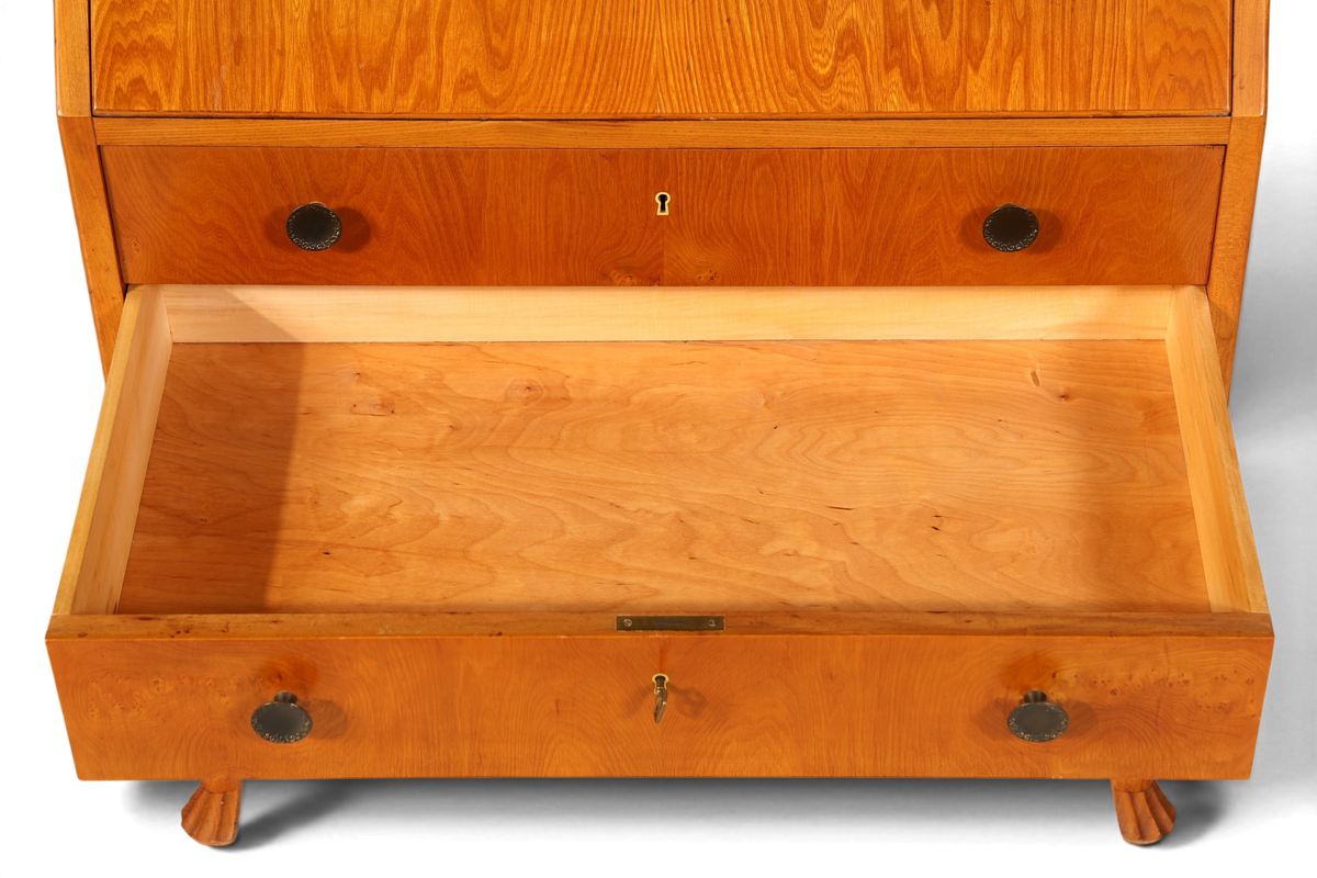 Wunderschöner Sekretär Chippendale Stil Antik um 1940 Büro Kommode Schreibkommode