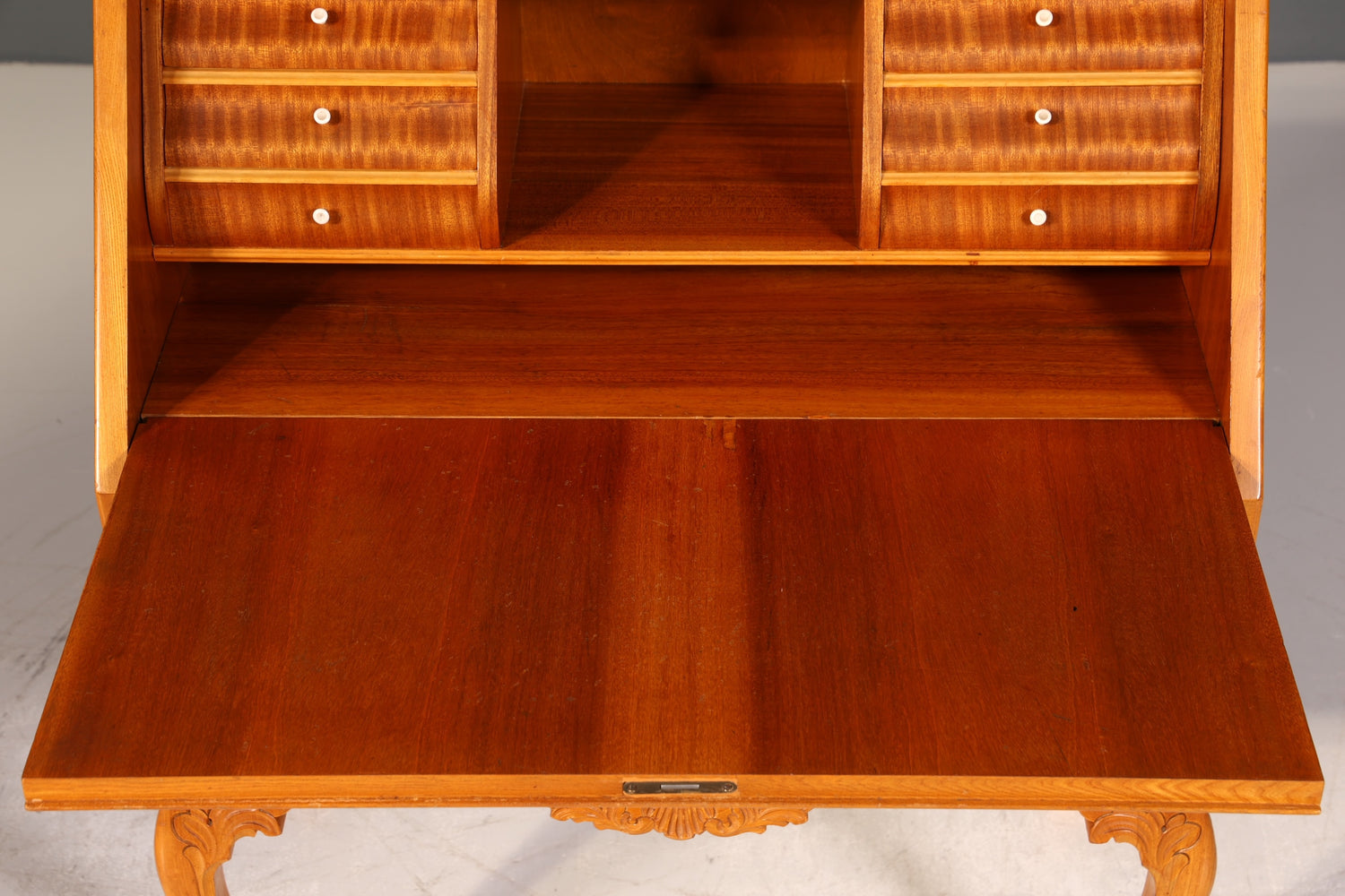 Wunderschöner Sekretär Chippendale Stil Antik um 1940 Büro Kommode Schreibkommode