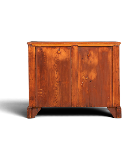 Hauptstadt Möblerei englische Kommode aus massivem Holz im Antik-Stil, Rückansicht des Vintage Sideboards