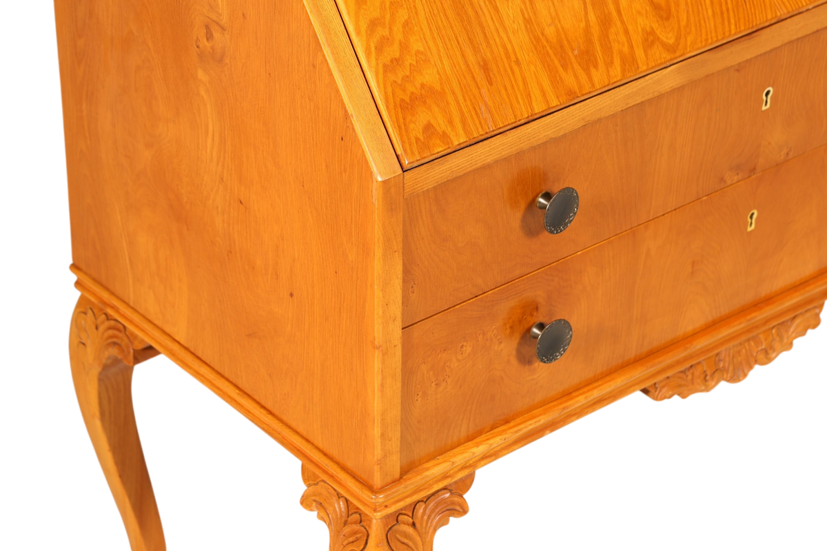 Wunderschöner Sekretär Chippendale Stil Antik um 1940 Büro Kommode Schreibkommode
