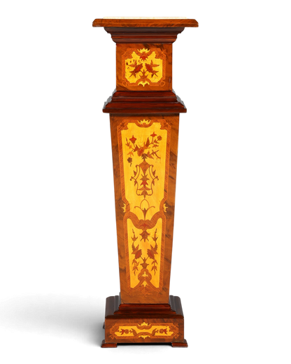 Wunderschöne Barock Stil Säule Louis XV Blumensäule Naturstein Marmor Intarsien Ablage Tisch