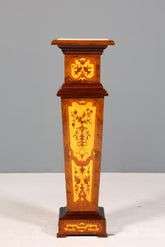 Wunderschöne Barock Stil Säule Louis XV Blumensäule Naturstein Marmor Intarsien Ablage Tisch