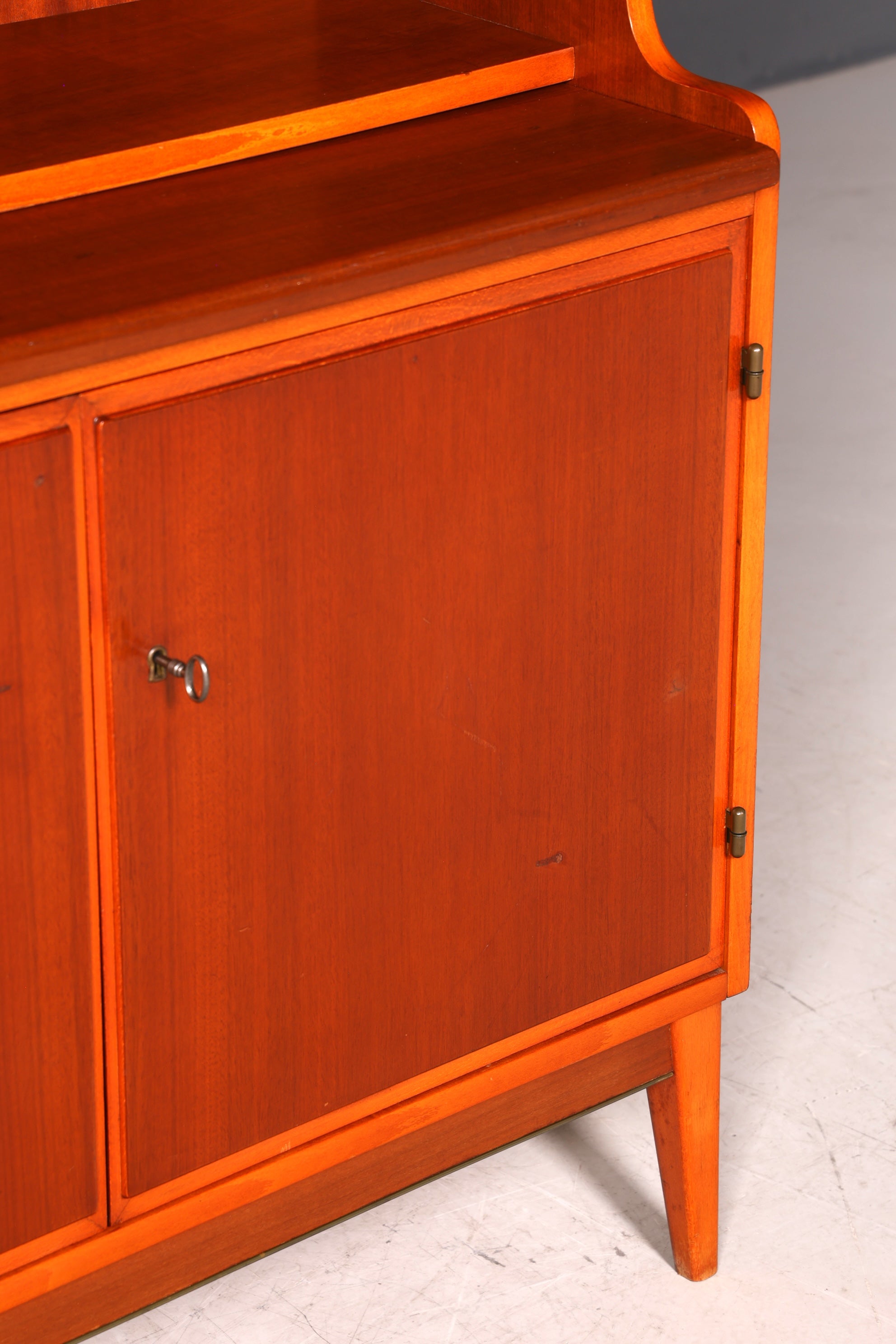 Wunderschöner Mid Century Schrank Bücherregal Vintage Sekretär Highboard Holz Regal