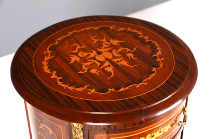 Elegant Baroque style chest of drawers, vertico with inlaid details, 7-drawer chest