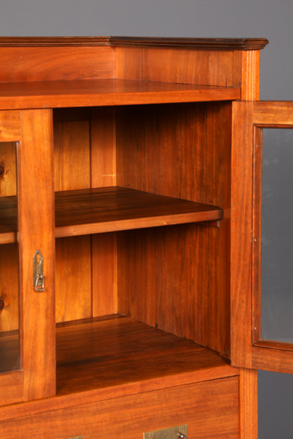 G358 Finish Traumhafte Jugendstil Vitrine Antike Holz Bücherschrank Eiche Antik Schrank Geschirrschrank (Kopie)