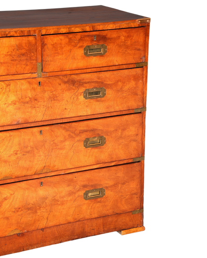 Hauptstadt Möblerei maritime Military Chest Kommode aus massivem Holz mit Messingbeschlägen im englischen Stil