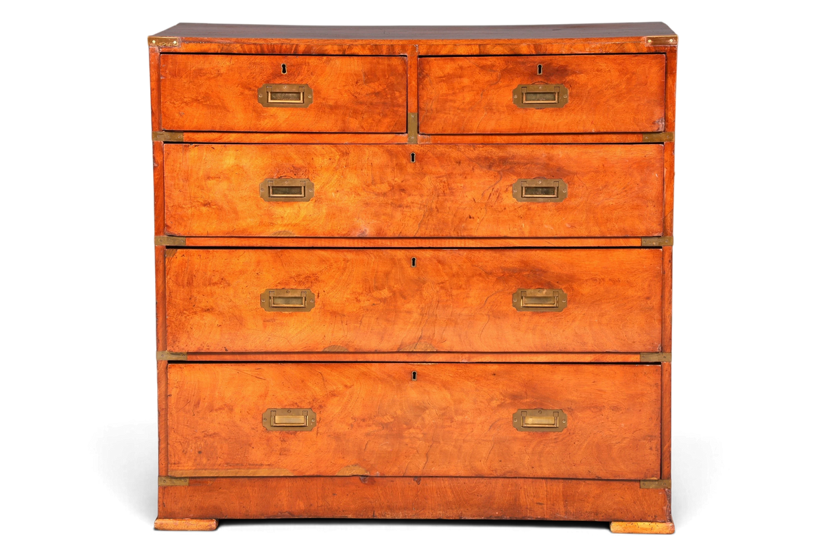 Hauptstadt Möblerei maritime Military Chest Kommode aus massivem Holz mit Messingbeschlägen im englischen Stil