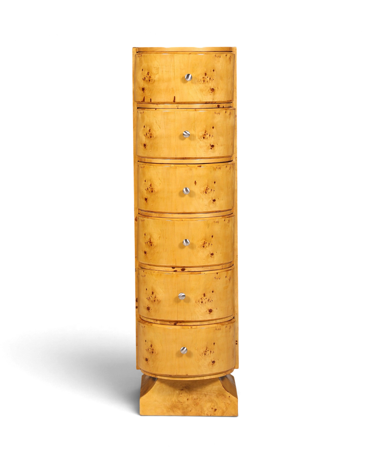 Wunderschönes Art Deco Stil Birke Highboard Kommode Vertiko Schubladenkommode