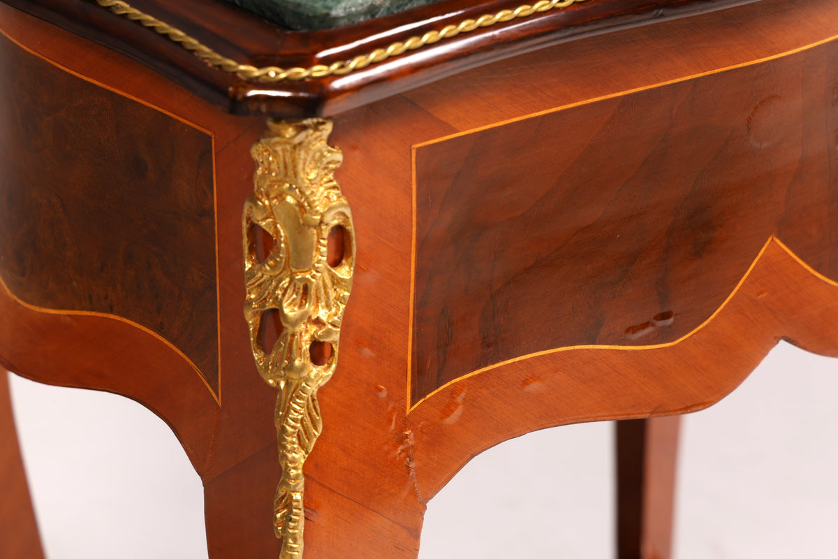Dreamy Louis XV side table, Baroque style, marble console table, chest of drawers, telephone table