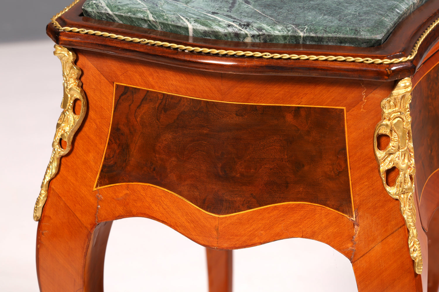 Dreamy Louis XV side table, Baroque style, marble console table, chest of drawers, telephone table