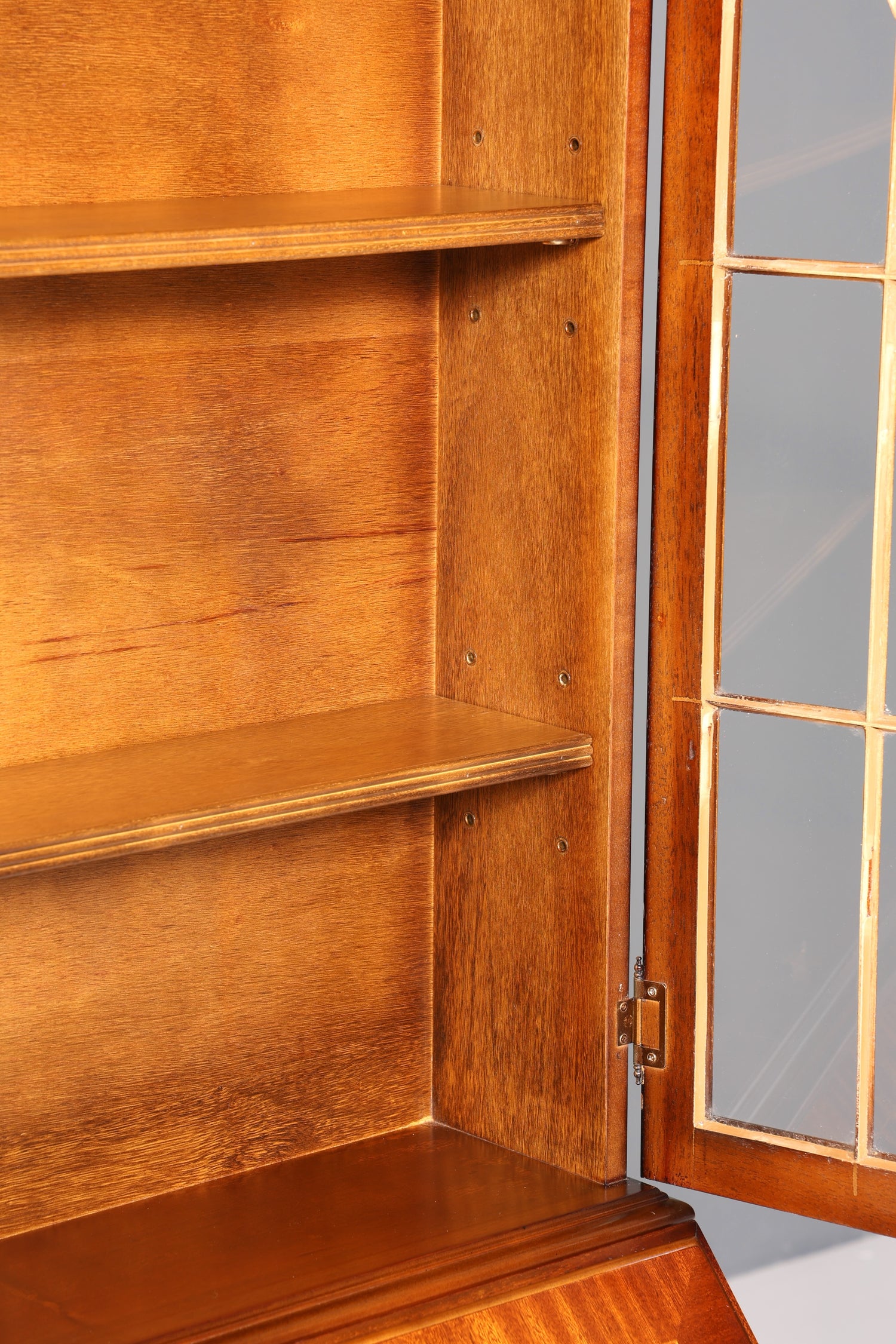 Traumhafter Englischer Sekretär Büro Aufsatzsekretär Antik 60S Vitrinen Schrank UK