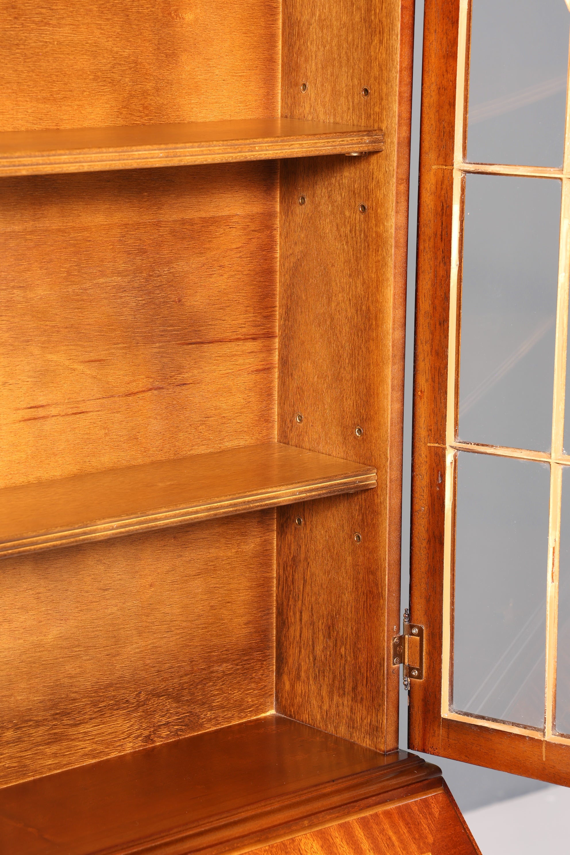 Traumhafter Englischer Sekretär Büro Aufsatzsekretär Antik 60S Vitrinen Schrank UK