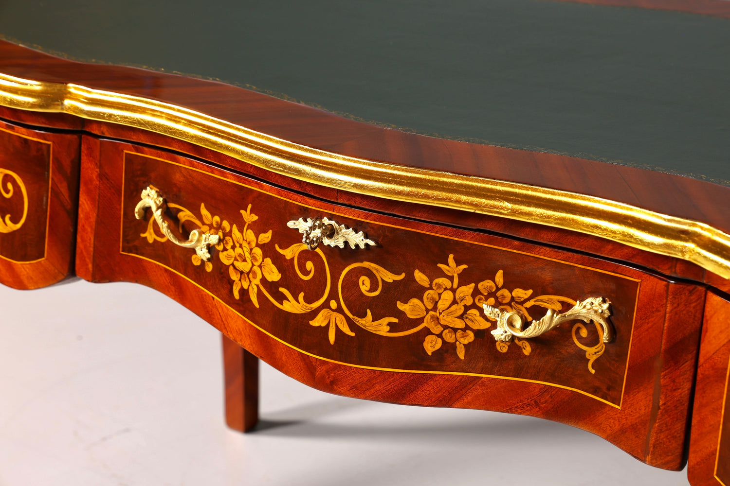 Prächtiger Louis XV Stil Schreibtisch French Desk Antik Stil Bürotisch Office Table